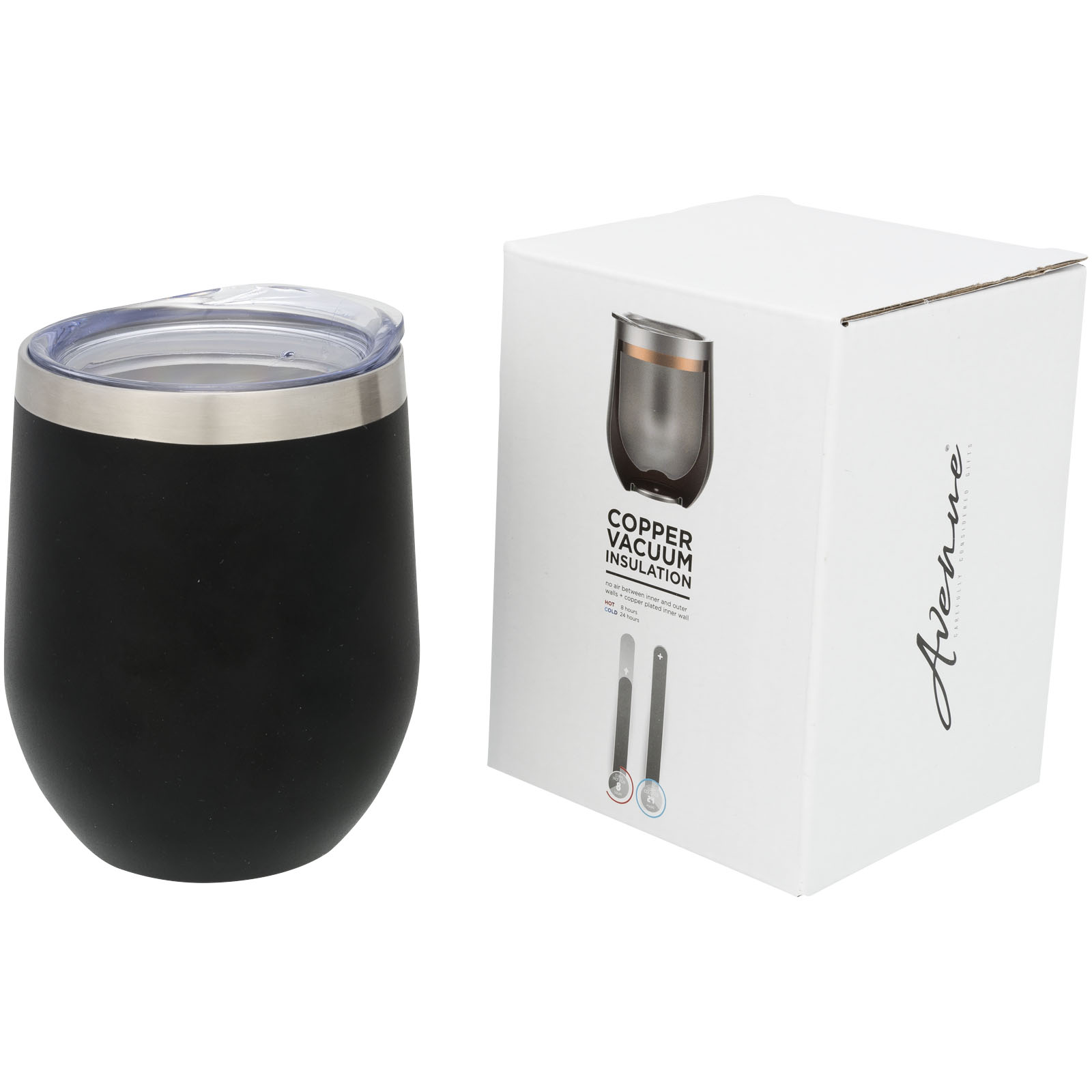 Bicchiere termico Corzo con isolamento sottovuoto in rame da 350 ml