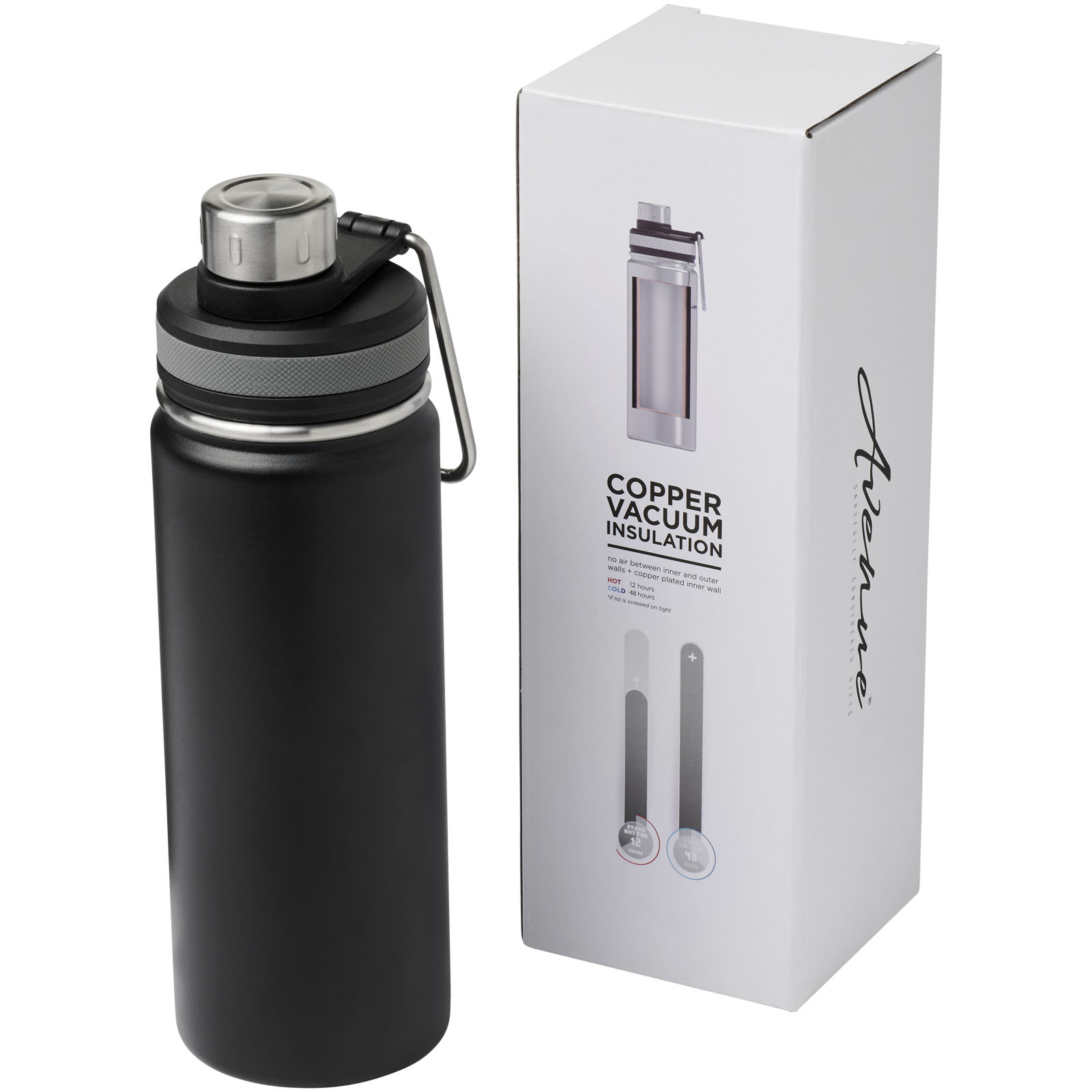 Borraccia sportiva Gessi con isolamento sottovuoto in rame da 590 ml