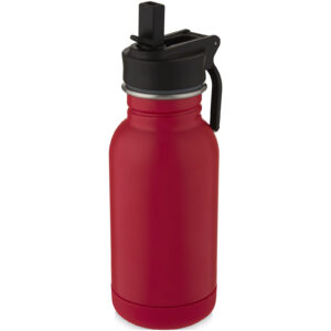 Borraccia sportiva Lina da 400 ml in acciaio inossidabile con cannuccia e anello