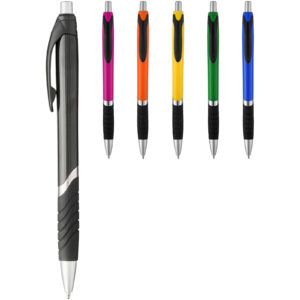 Penna a sfera in tinta unita Turbo con impugnatura in gomma
