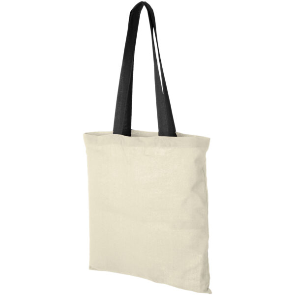 Shopper in cotone 100 g/m² con manici colorati Nevada - 7L