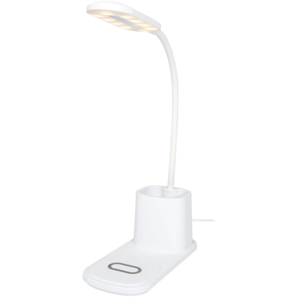 Lampada da scrivania con organizer e caricabatterie wireless Bright