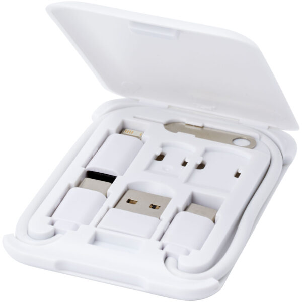 Cavo di ricarica modulare in plastica riciclata con supporto per telefono Savvy