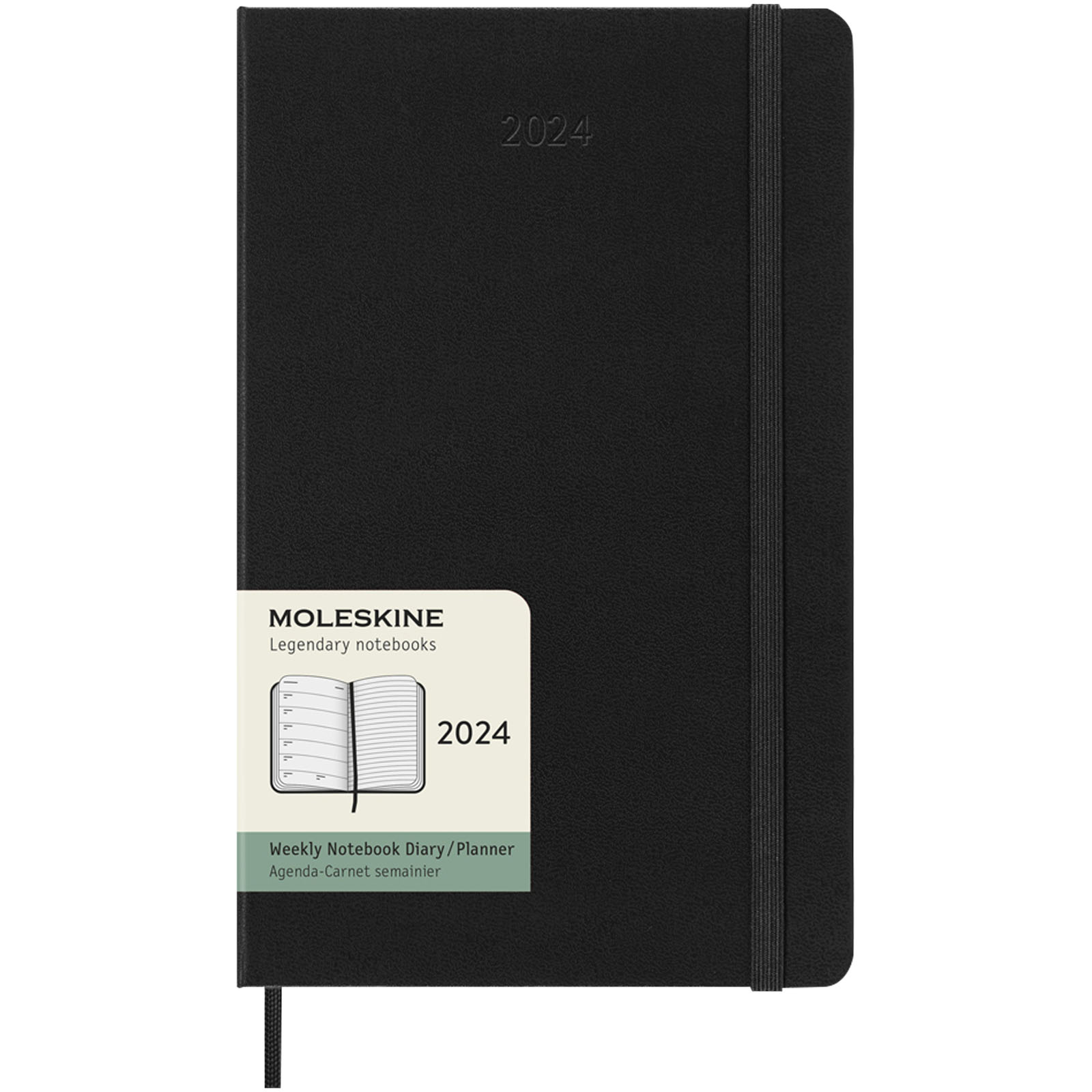 Agenda settimanale con copertina rigida Moleskine 12M L